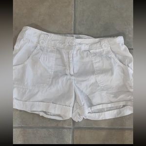 White cargo shorts